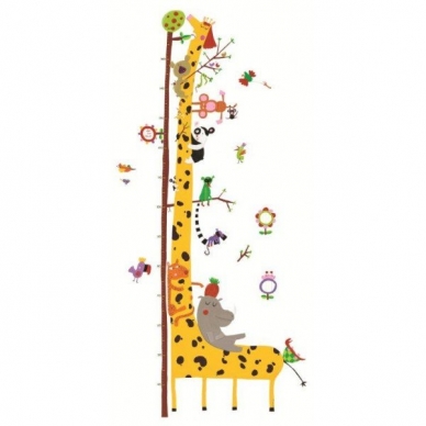 Lipdukas ūgio matuoklis „Žirafa ir draugai“