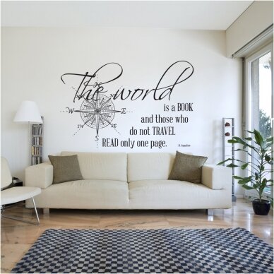 Sienos lipdukas "The world is a book“ 100x150cm Sienos lipdukas "The world is a book“ 100x150cm