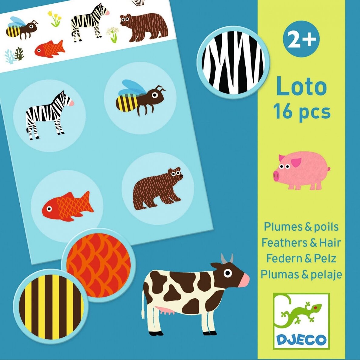 Loto žaidimas Djeco Plunksna ir kailis 4 Loto žaidimas Djeco Plunksna ir kailis 4