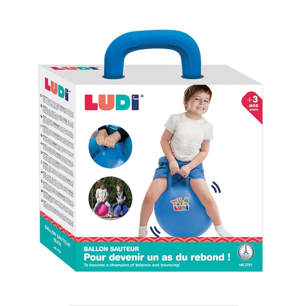 LUDI šokinėjimo kamuolys, mėlynas 45 cm 1 LUDI šokinėjimo kamuolys, mėlynas 45 cm 1