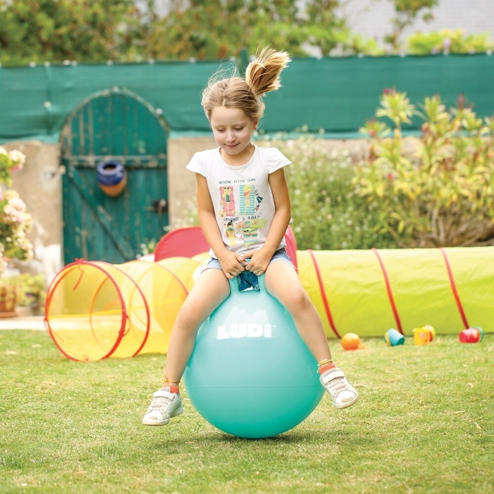 LUDI šokinėjimo kamuolys, mėlynas 55 cm 3 LUDI šokinėjimo kamuolys, mėlynas 55 cm 3