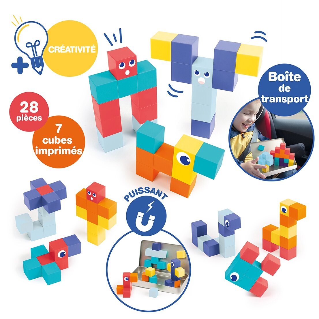 LUDI magnetinis konstruktorius Kubeliai, kelioninis formatas 2 LUDI magnetinis konstruktorius Kubeliai, kelioninis formatas 2