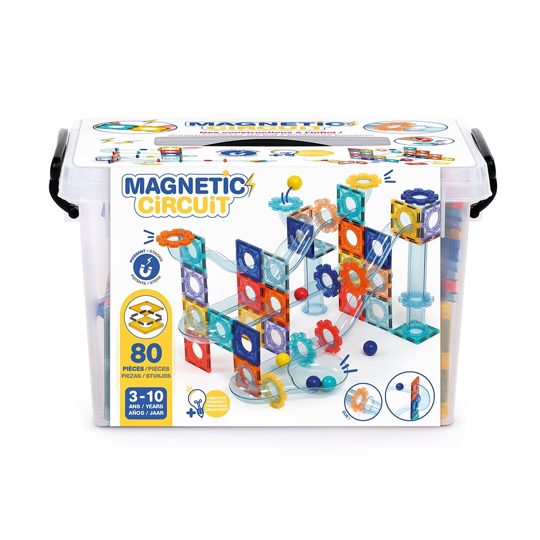LUDI magnetinis konstruktorius Trasų sistema su kamuoliukais 1 LUDI magnetinis konstruktorius Trasų sistema su kamuoliukais 1