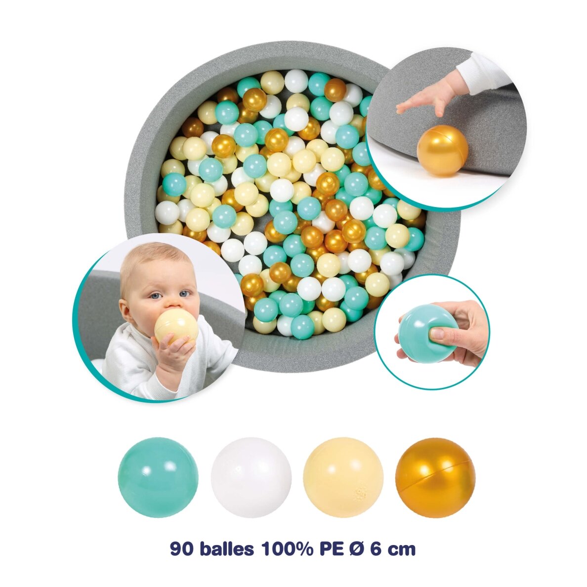 LUDI spalvoti kamuoliukai, 90 vnt. 2 LUDI spalvoti kamuoliukai, 90 vnt. 2