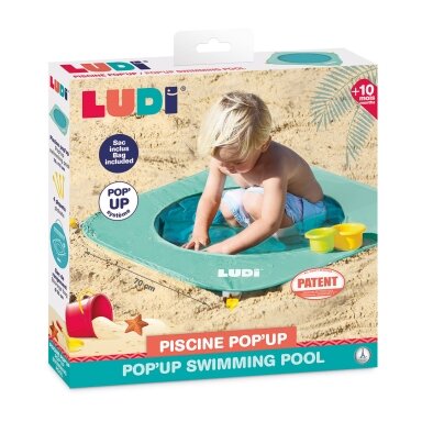 LUDI basienas, išskleidžiamas, žalias LUDI basienas, išskleidžiamas, žalias