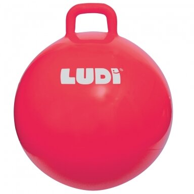 LUDI šokinėjimo kamuolys, raudonas 55 cm LUDI šokinėjimo kamuolys, raudonas 55 cm