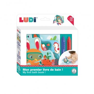 LUDI maudymosi spalvinimo knygelė su kreidelėmis 1 LUDI maudymosi spalvinimo knygelė su kreidelėmis 1