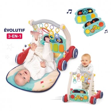 LUDI multifunkcinis kilimėlis-pianinas-vaikštynė, Liūtas 3in1 5 LUDI multifunkcinis kilimėlis-pianinas-vaikštynė, Liūtas 3in1 5