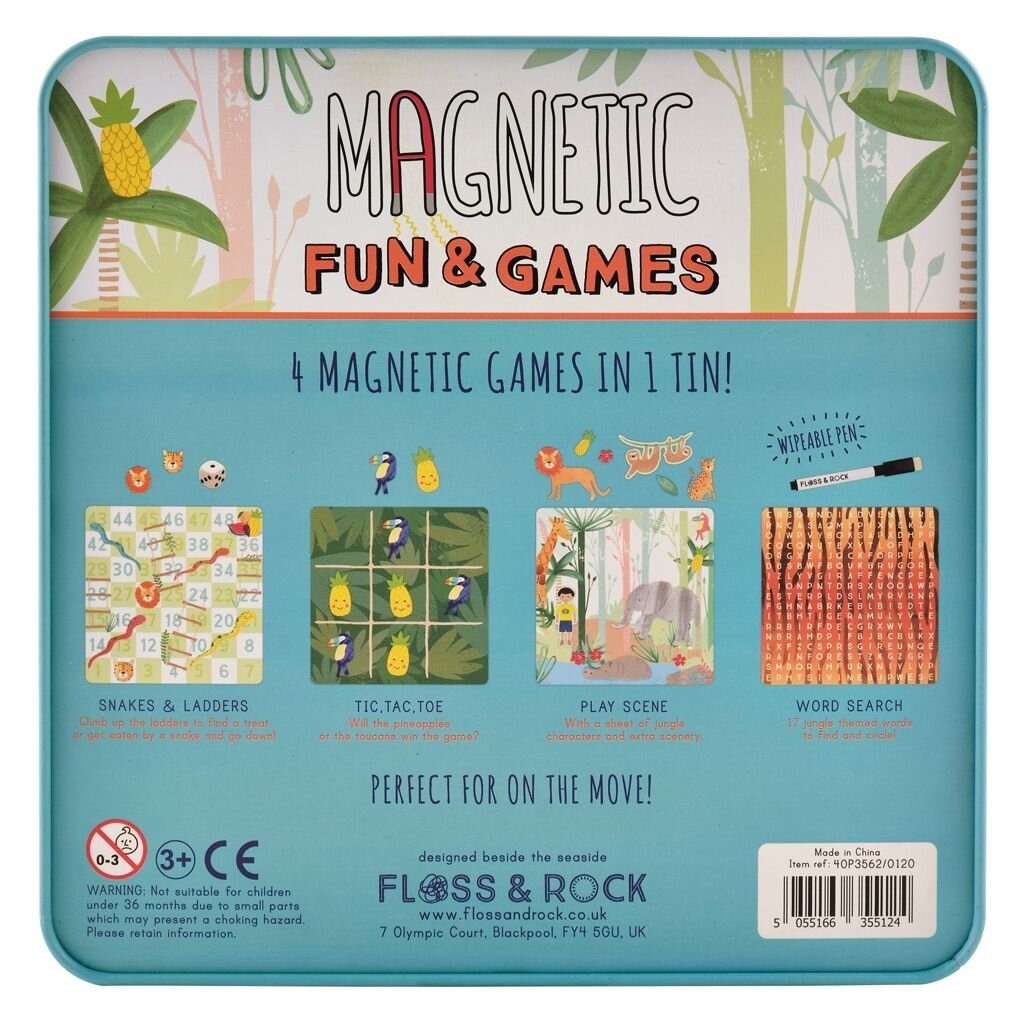 Magnetinis žaidimas, Džiunglės 4 in 1 1 Magnetinis žaidimas, Džiunglės 4 in 1 1
