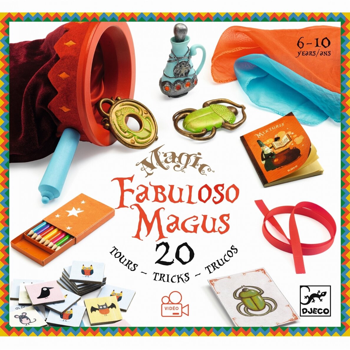 Magijos rinkinys Djeco Fabuloso Magus, 20 triukų Magijos rinkinys Djeco Fabuloso Magus, 20 triukų