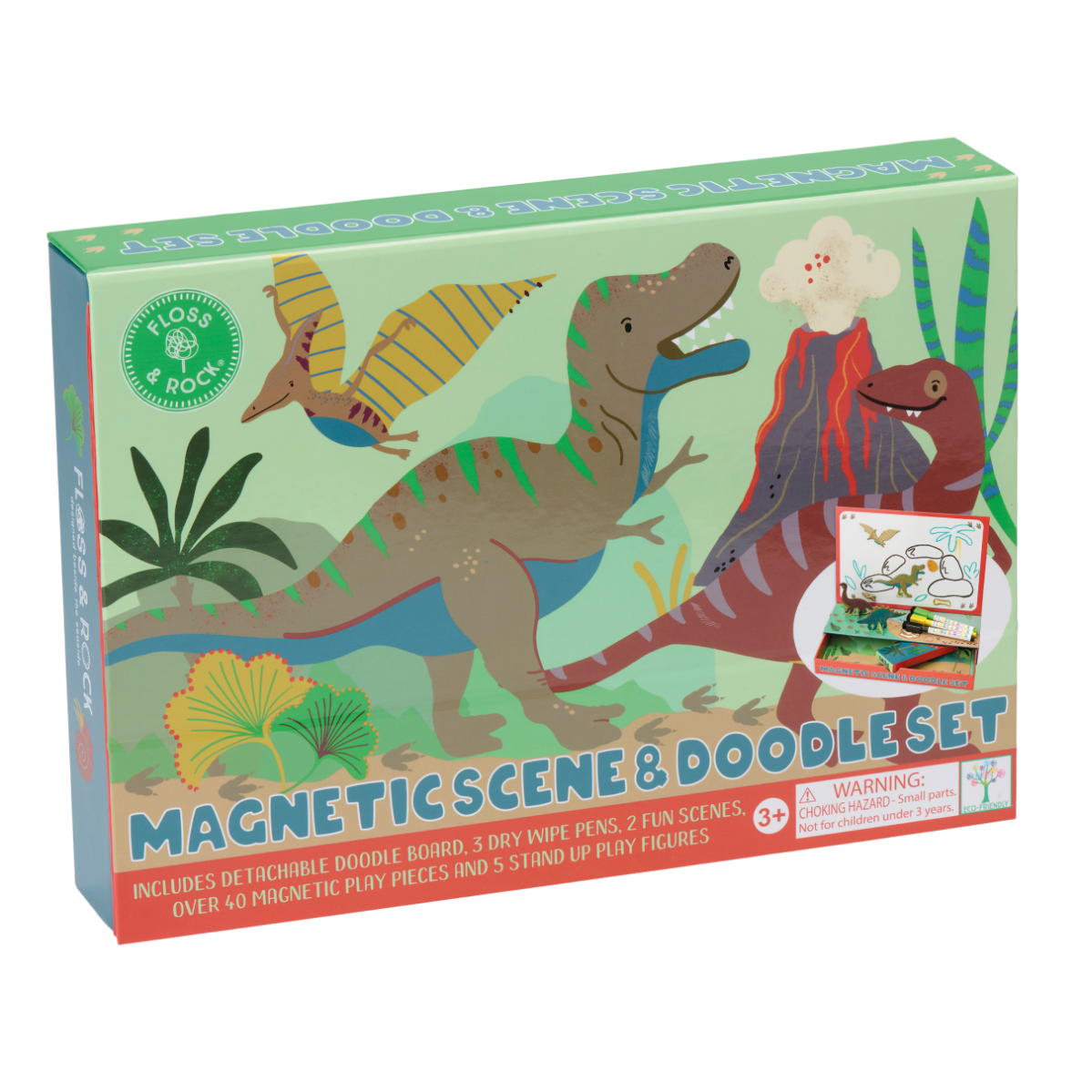 Magnetinis žaidimas ir piešimo rinkinys, Dinozaurai 1 Magnetinis žaidimas ir piešimo rinkinys, Dinozaurai 1