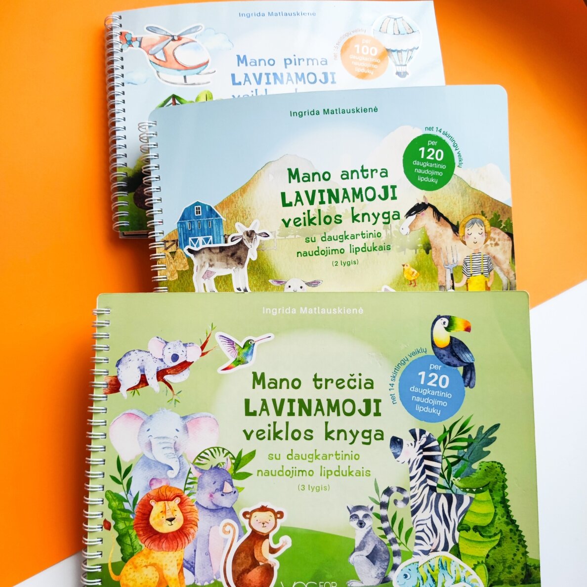 Mano trečia lavinamoji veiklos knyga su daugkartinio naudojimo lipdukais 24 Mano trečia lavinamoji veiklos knyga su daugkartinio naudojimo lipdukais 24