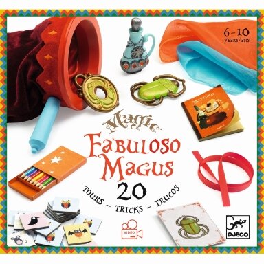 Magijos rinkinys Djeco Fabuloso Magus, 20 triukų Magijos rinkinys Djeco Fabuloso Magus, 20 triukų