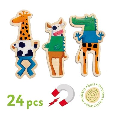 Magnetinė dėlionė Pašėlę gyvūnai Magnetinė dėlionė Pašėlę gyvūnai