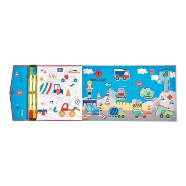 Magnetinė scena 4 in 1, Statybos Magnetinė scena 4 in 1, Statybos