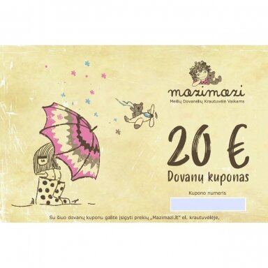 mazimazi.lt parduotuvės elektroninis dovanų kuponas 20eur