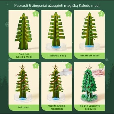 Magiškas Kalėdų medis – kristalų auginimo rinkinys 3 Magiškas Kalėdų medis – kristalų auginimo rinkinys 3