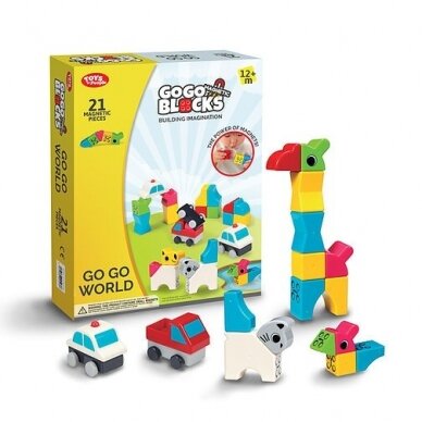 Magnetinis konstruktorius „GO GO WORLD”, 21vnt Magnetinis konstruktorius „GO GO WORLD”, 21vnt