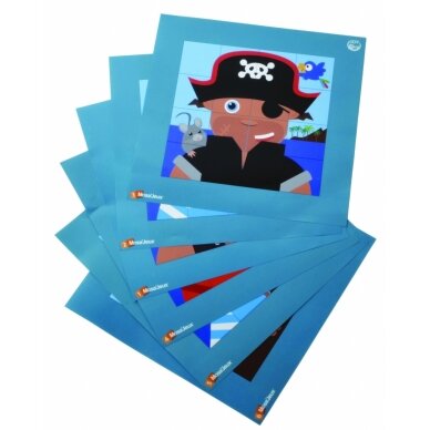 Magnetinių mozaikų rinkinys Piratai, 6 vaikams 6 Magnetinių mozaikų rinkinys Piratai, 6 vaikams 6