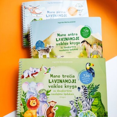 Mano trečia lavinamoji veiklos knyga su daugkartinio naudojimo lipdukais 24 Mano trečia lavinamoji veiklos knyga su daugkartinio naudojimo lipdukais 24