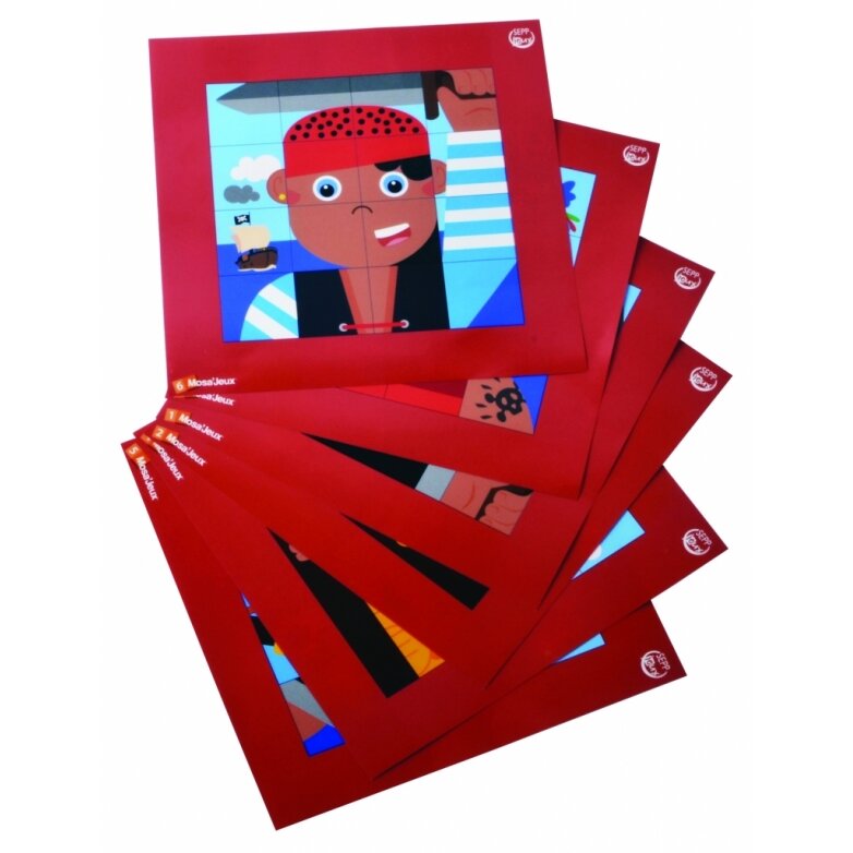Magnetinių mozaikų rinkinys Piratai, 6 vaikams 3 Magnetinių mozaikų rinkinys Piratai, 6 vaikams 3