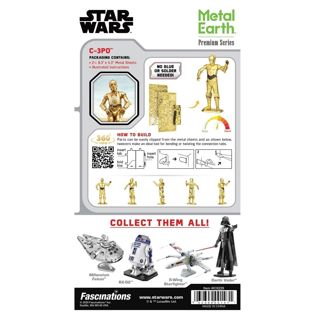 Metalinis 3D konstruktorius STAR WARS "C-3PO" 1
