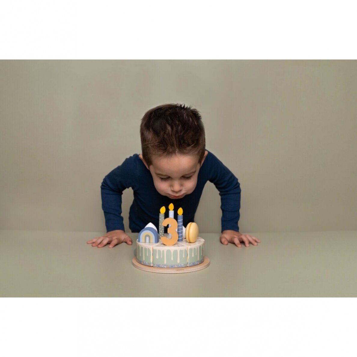 Medinis gimtadienio tortas Little Dutch, melsvas 5