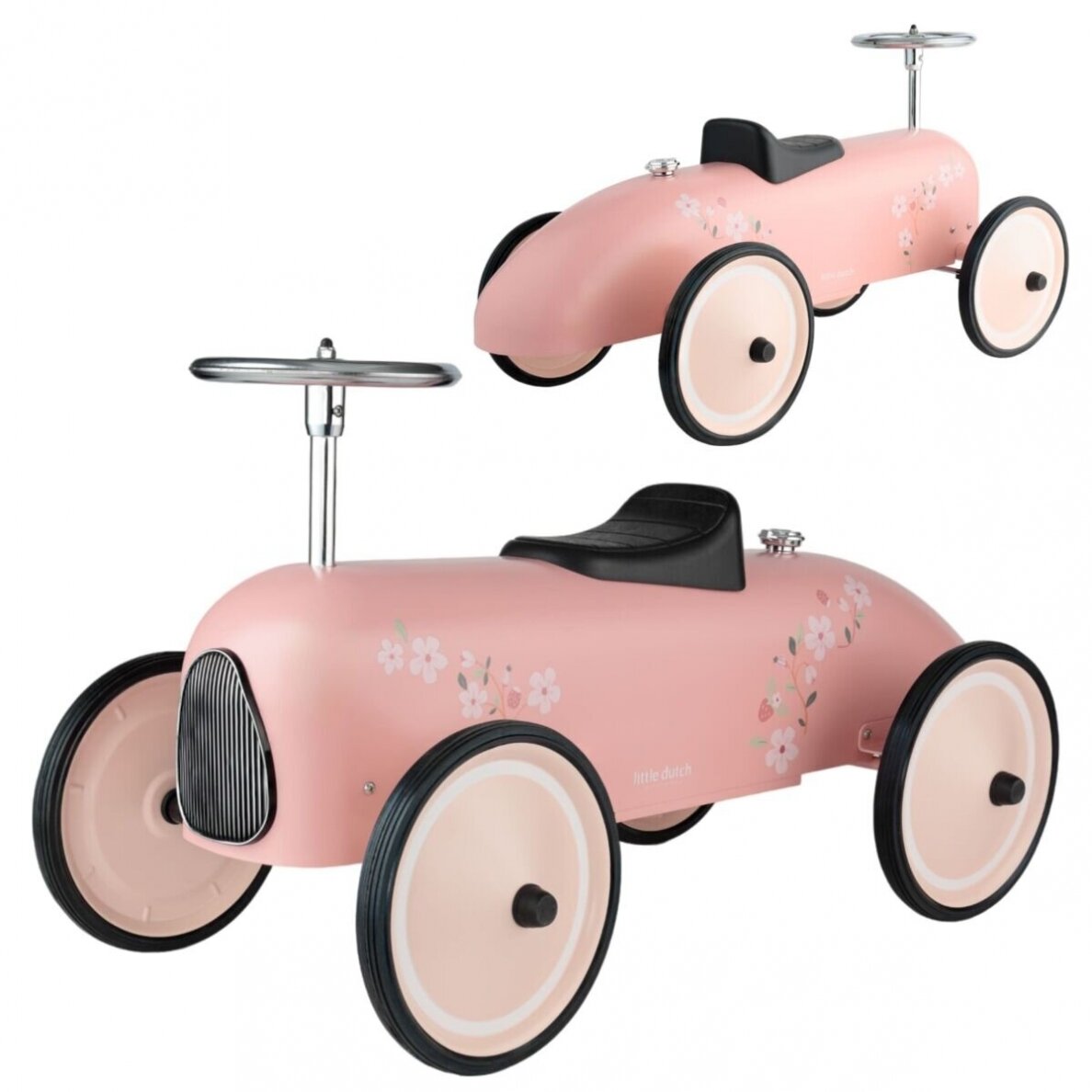 Metalinis RETRO paspiriamas automobilis Rožinė 3 Metalinis RETRO paspiriamas automobilis Rožinė 3