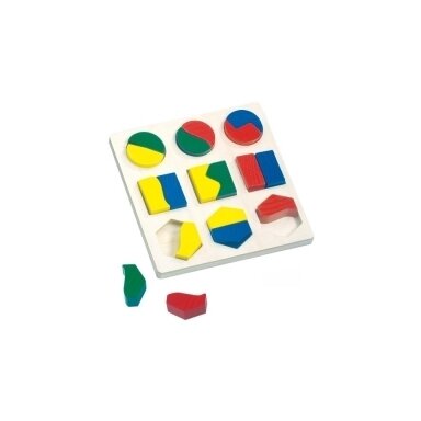 Medinė geometrinių formų dėlionė Medinė geometrinių formų dėlionė