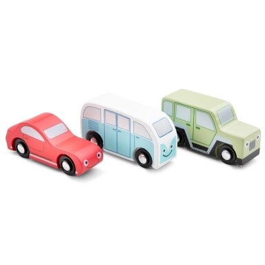 Medinių transporto priemonių rinkinys, 3vnt Medinių transporto priemonių rinkinys, 3vnt