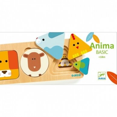 Medinė dėlionė AnimaBasic 9dalių 3