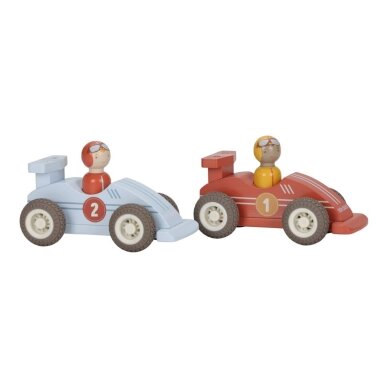 Mediniai lenktyniniai automobiliai Little Dutch 2vnt
