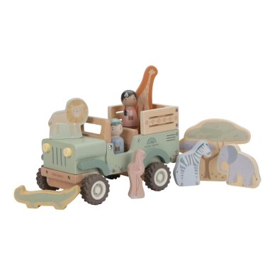 Medinis safario automobilis su gyvūnais LITTLE DUTCH „Safari Friends“ 2