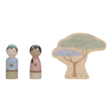 Medinis safario automobilis su gyvūnais LITTLE DUTCH „Safari Friends“ 6
