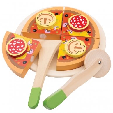 Medinis žaislas "Pica saliami" 1