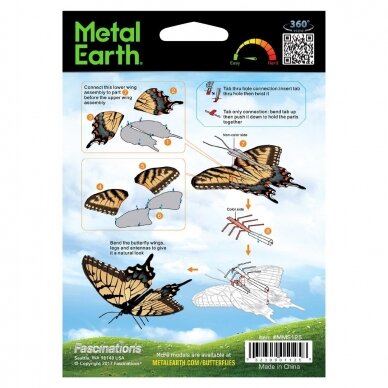 Metalinis 3D konstruktorius "Tiger Swallowtail" 2