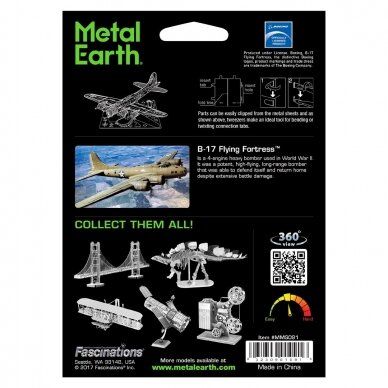 Metalinis 3D konstruktorius Metal Earth B-17 Flying Fortress 2