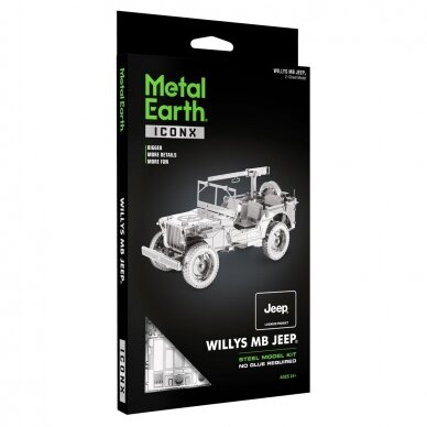 Metalinis 3D konstruktorius Metal Earth Willys Jeep 1