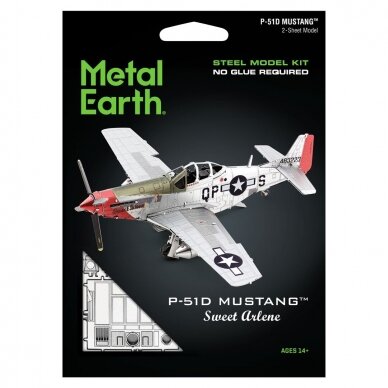 Metalinis 3D konstruktorius "P-51D Mustang Sweet Arlene" 1
