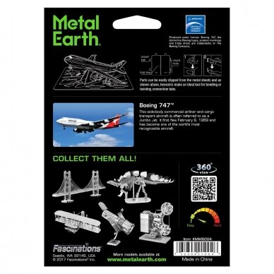 Metalinis 3D konstruktorius lėktuvas "Jet Boeing 747" 2