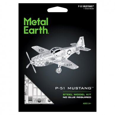 Metalinis 3D konstruktorius Mustang P-51 Metalinis 3D konstruktorius Mustang P-51