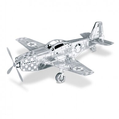 Metalinis 3D konstruktorius Mustang P-51 Metalinis 3D konstruktorius Mustang P-51