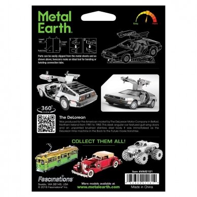 Metalinis 3D konstruktorius "Delorean" 2
