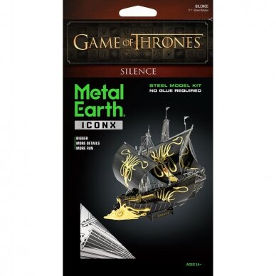 Metalinis 3D konstruktorius Sostų karai Greyjoy laivas Metalinis 3D konstruktorius Sostų karai Greyjoy laivas