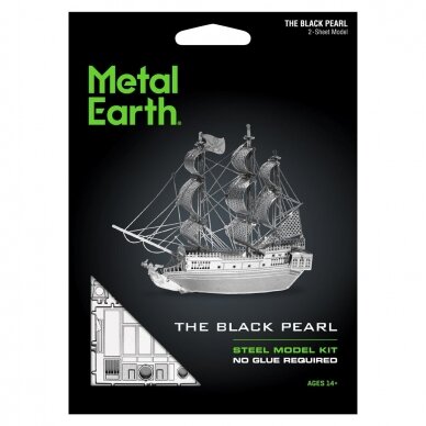 Metalinis 3D konstruktorius Metal Earth Juodasis Perlas 1