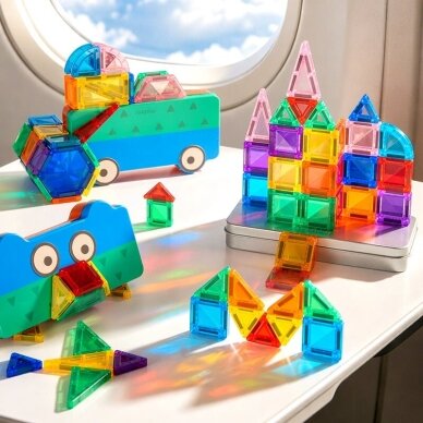 Mideer MINI magnetinis konstruktorius metalinėje dėžutėje „Geometrija“ – 51 dalis Mideer MINI magnetinis konstruktorius metalinėje dėžutėje „Geometrija“ – 51 dalis