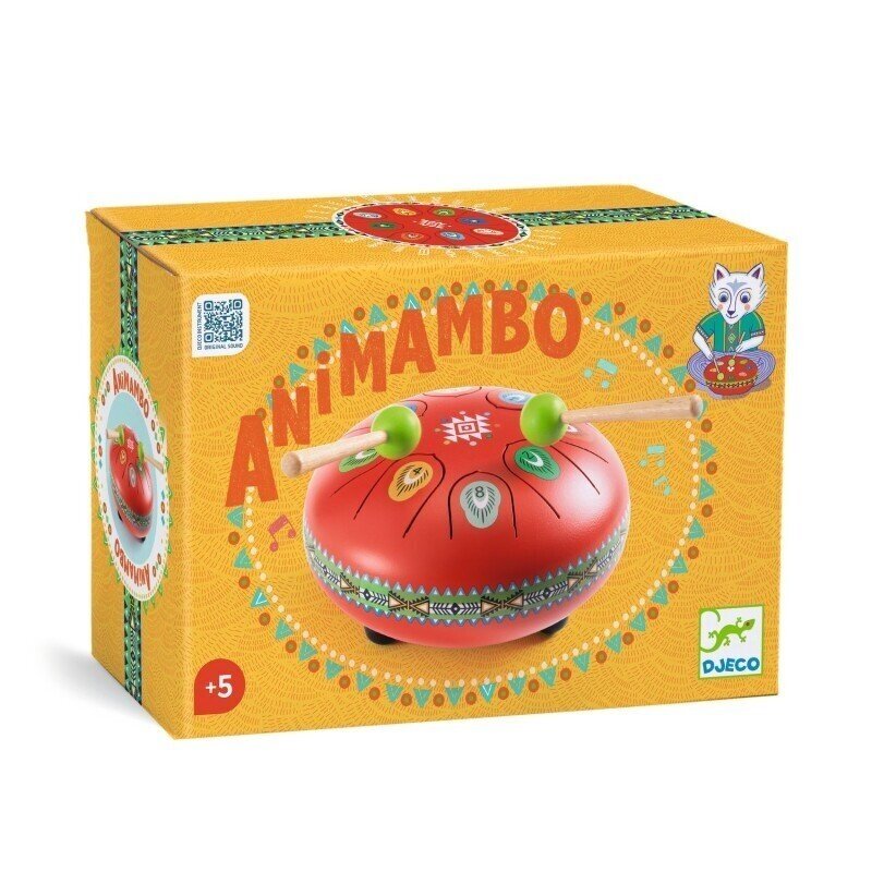 Muzikinis instrumentas Djeco Metalinis būgnas raudonas 6