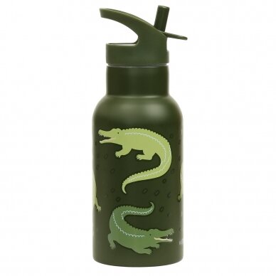 Nerūdijančio plieno gertuvė Krokodiliukai, 350ml Nerūdijančio plieno gertuvė Krokodiliukai, 350ml