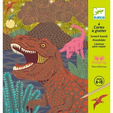 Nutrinamų kortelių rinkinys Dinozaurai