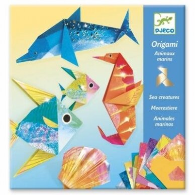 Origami rankdarbis „Jūros gyventojai“